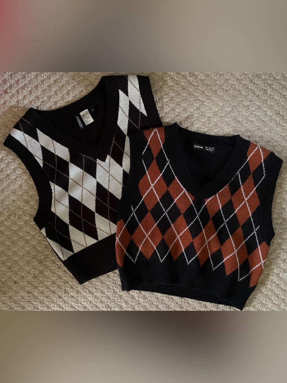 Bundle of Two Argyle Sweater Vests